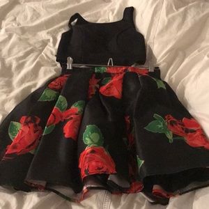 2 piece floral dress